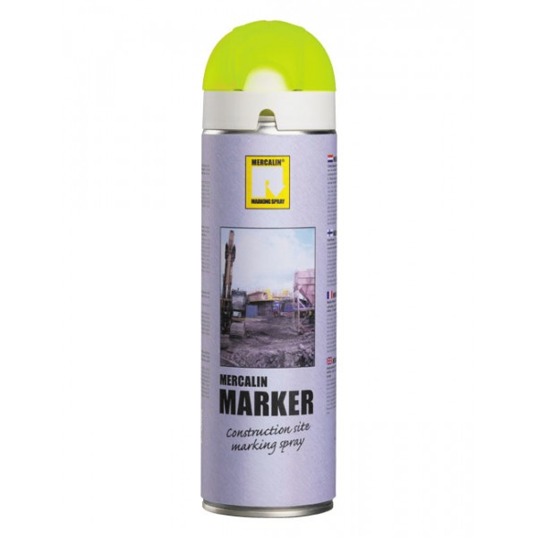 Mercalin Marker - Fluorescerande gul märkspray 500ml Mercalin Marker - Fluorescerande gul märkspray 500ml